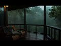 Deep Rain Sounds in Jungle – Sleep with Nature on a Cabin Balcony