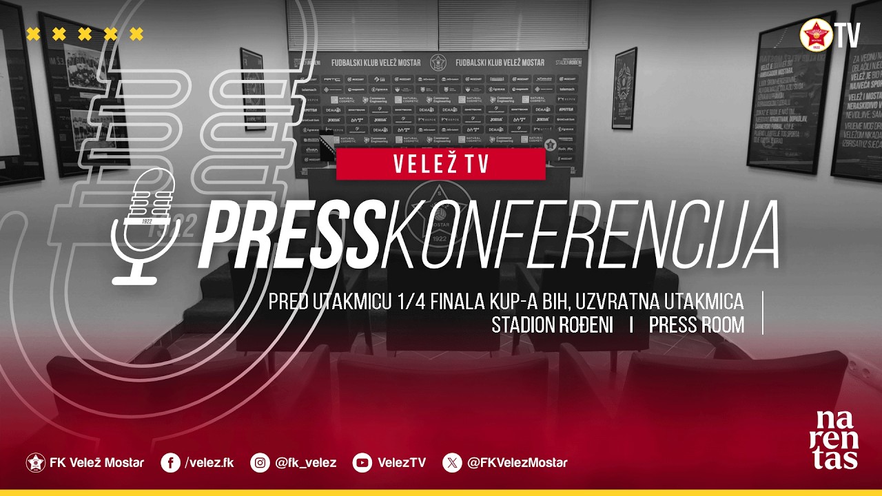 🔴 LIVE I PRESS I 10/03/2026 I Pred uzvratnu utakmicu 1/4 finala Kup-a BiH  I  FK Velež - FK Sarajevo