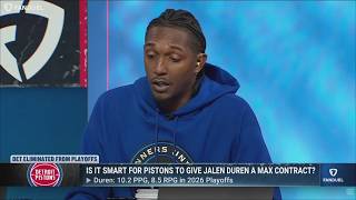 Mitchell is UNREAL - Lou Williams reacts to Mitchell lead Cavaliers beat Pistons to reach ECF