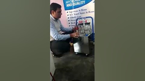 Demonstration of using of suction machine