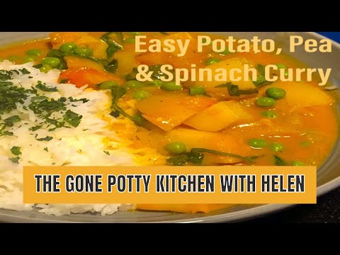 🎬62- EASY SPINACH, POTATO AND PEA CURRY