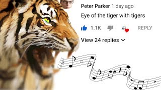eye of the tiger with tiger sounds 👁️