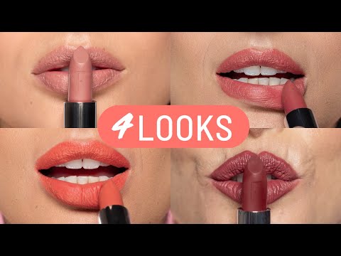 💄4 LABIALES 4 looks | Tutorial MAQUILLAJE con pintalabios NUDE granate y terracota Freshly Cosmetics