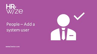 HRWize | People - Add a user