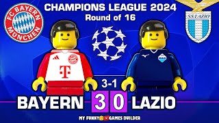 Bayern vs Lazio 3-0 (3-1) Champions League 2024 • All Goals & Highlights in Lego Football