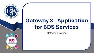 BDS Services Application Submission Training Video