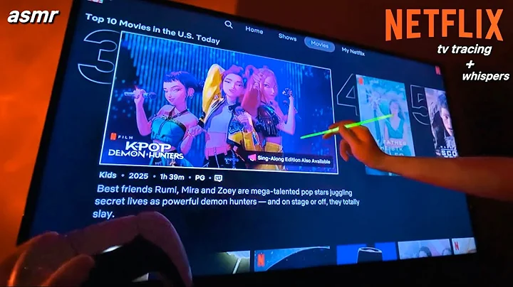 ASMR | Scrolling Through Netflix 🎥💤 (tv tracing + whispers)