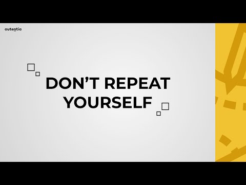 Don't Repeat Yourself - Píldoras de conocimiento