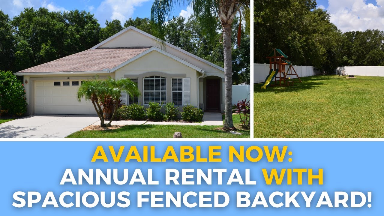 Annual Rental in Florida: 3-Bedroom Home with Private Fenced Yard!