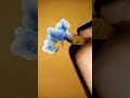 Blue flower in one stroke painting  glimpse paint