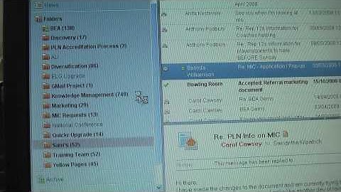 Preparing folders in Lotus Notes