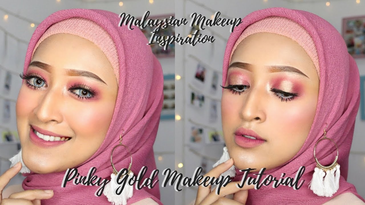 Pinky Gold Makeup Tutorial Malaysian Makeup Inspiration Indonesia