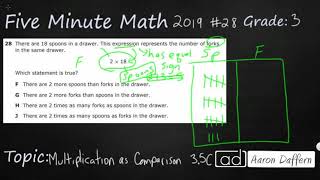 3rd Grade STAAR Practice Multiplication as Comparison (3.5C - #2)