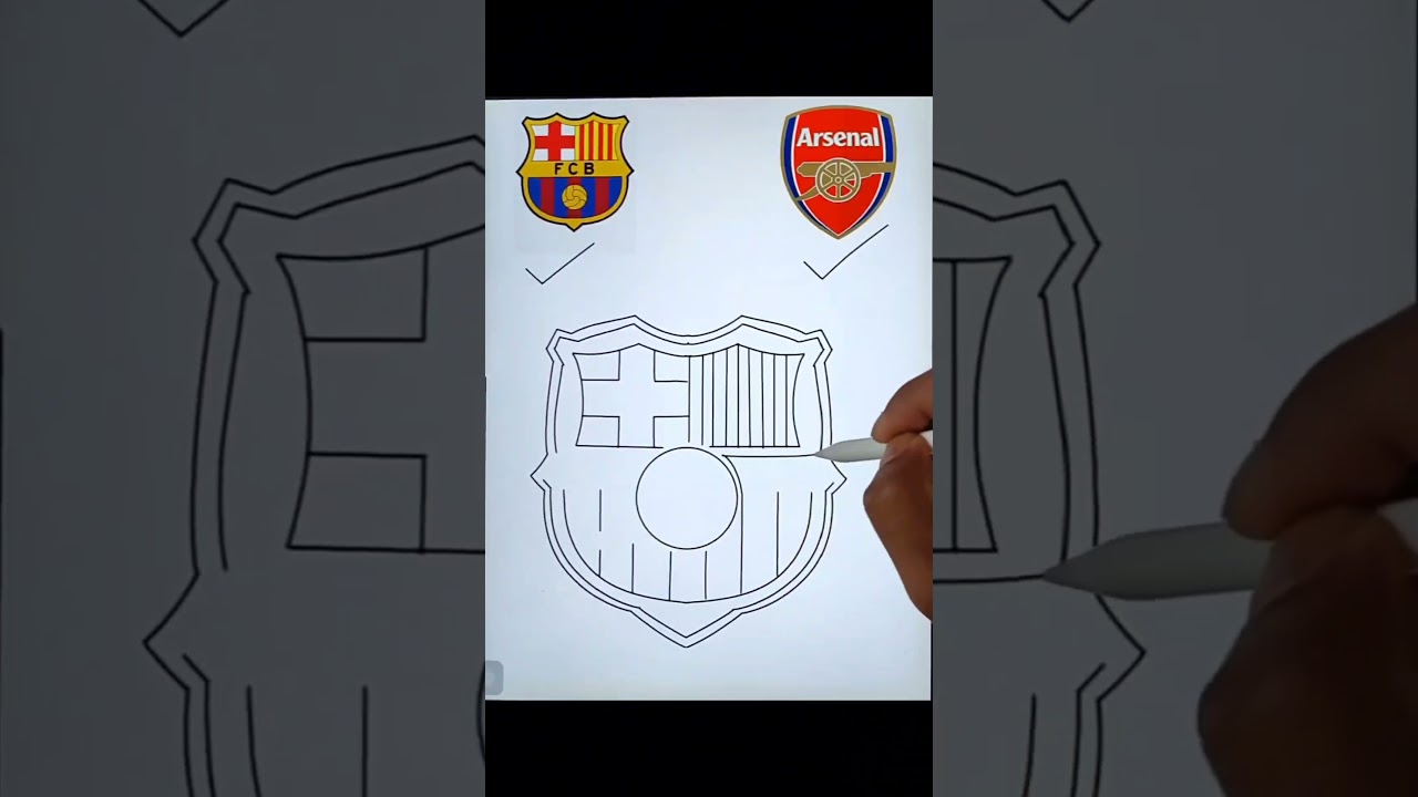 Barcelona +arsenal combination logo 