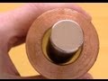 Copper pipe and neodymium magnet