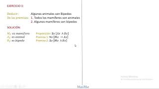 Lógica De Predicados Y Deducciones Lógicas - Ejercicio 1 - Matemáticas Discretas | MateMar