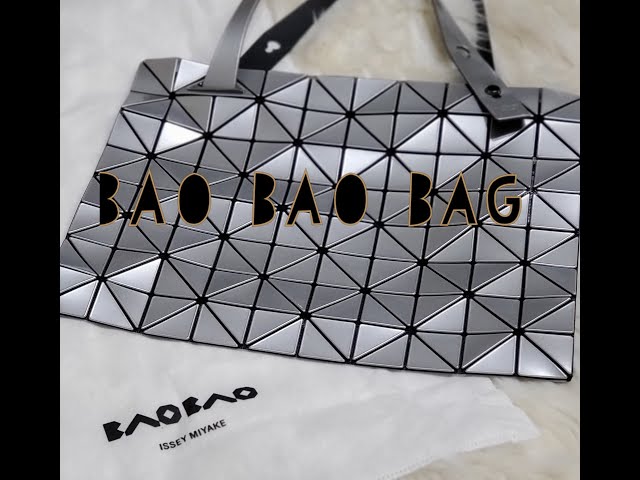 Bao Bao Bag  Issey Miyake Carton Prism Tote Bag Metallic Silver