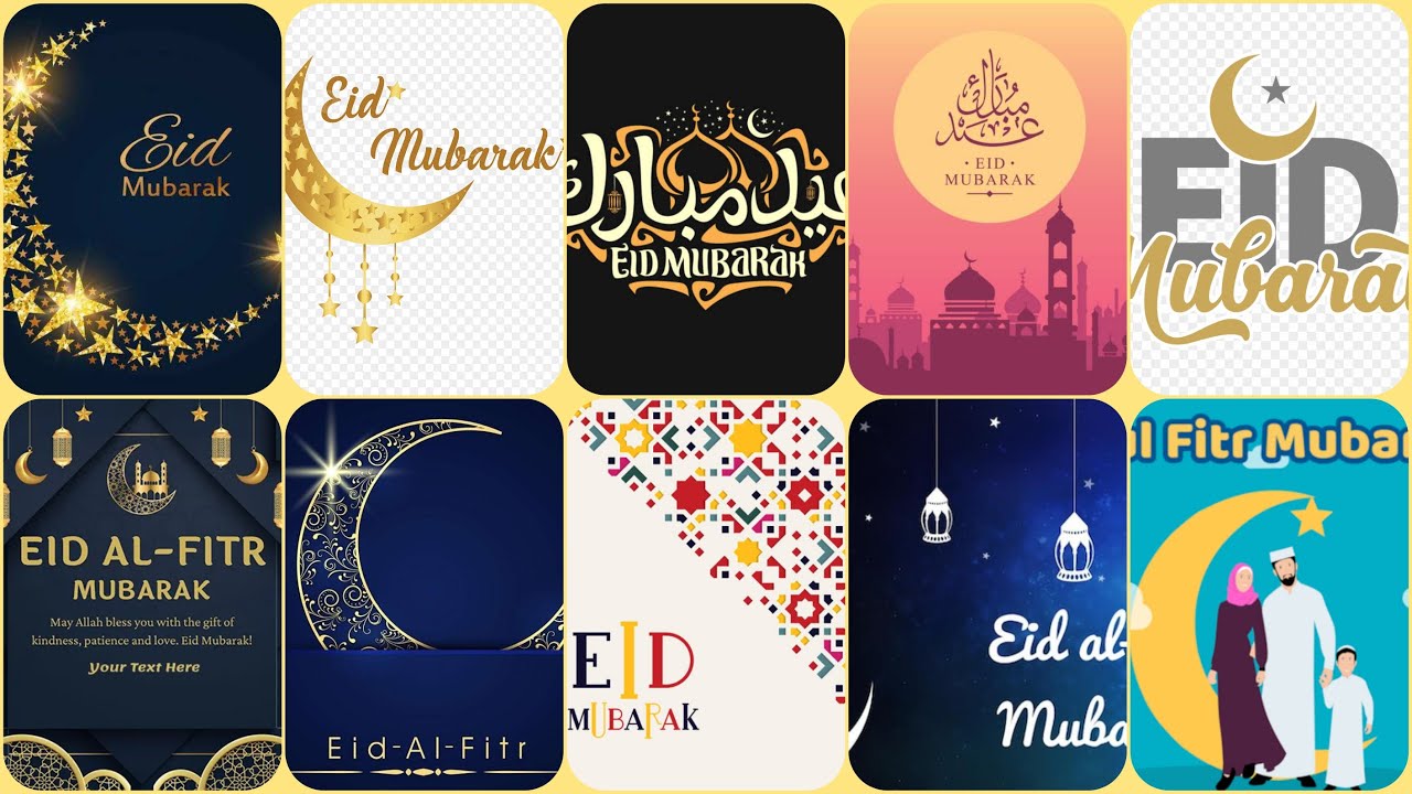 Top 10 Eid Mubarak images 2023|| simple eid mubarak images photo|| TOP 10 DESIGN'S TUTORIAL