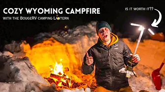 I Built a Campfire Cookout in the Wilderness during Winter | BougeRV Camping Lantern