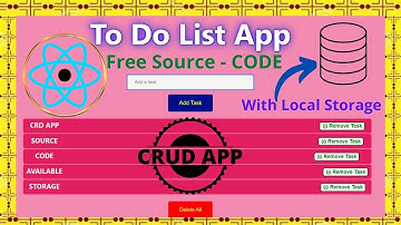 React JS Todo List App with Local Storage | React CRUD App | React project with source code (2022)