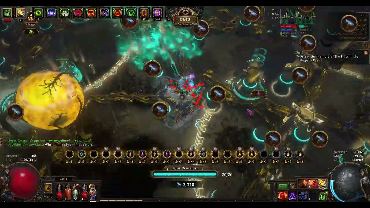 PoE Sentinel. Consuming Dark Holy Flame Totem vs Blighted map with nasty mods showcase