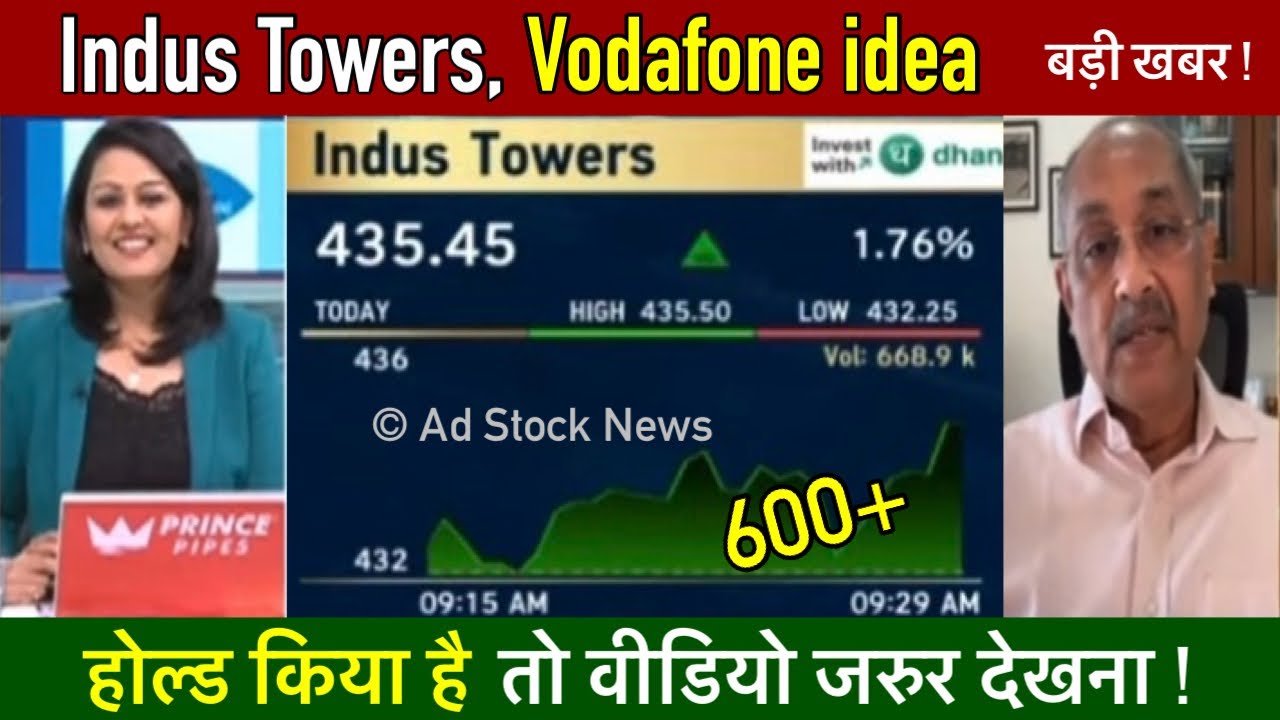 Indus towers, vodafone idea share latest news | Indus towers share news