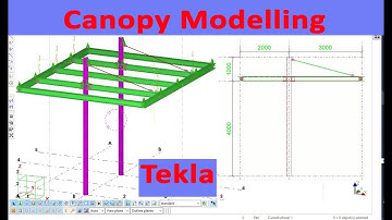 Canopy structure modelling in tekla 21.1 by Engr Maidul