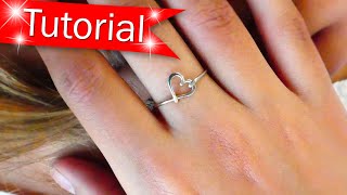 MAKE THIS!  DIY Open Heart Ring Made EASY