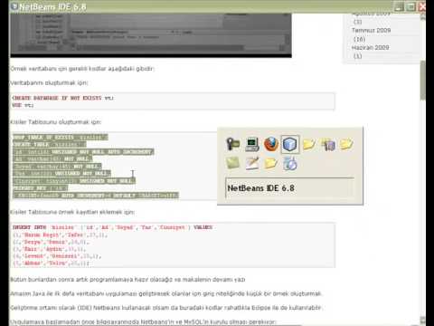 NetBeans Java MySQL Örnek Veritabanı Uygulaması