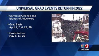Universal announces return of grad events in 2022