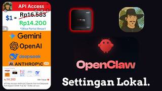 Cara Setting OpenClaw Pakai API Key Lokal. (TANPA KARTU KREDIT)