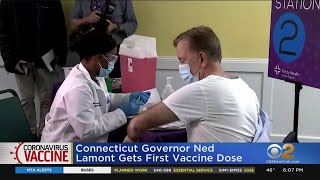 Connecticut Gov. Ned Lamont Gets First COVID Vaccine Dose