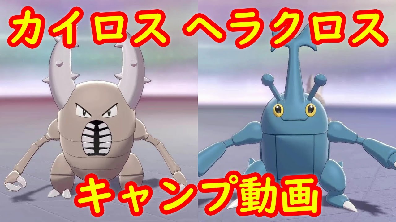 カイロス ヘラクロス 出現場所 攻略 キャンプで遊ぶ 鎧の孤島 ポケモン剣盾dlc Youtube