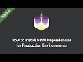 Nodejs tutorial  how to install npm dependencies for production environments