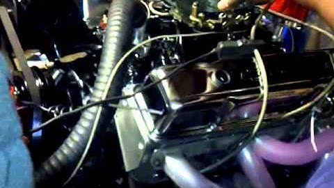 406ci small block chevy motor on the test stand