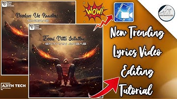 How to make new trending animation lyrics video in tamil | Powerdirector Editing
