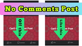 Paano mag POST sa FACEBOOK na walang COMMENT BUTTON