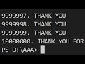 I code a program saying thank you 10m times for 10m views
