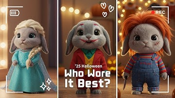 🐰Who Wore It Best?🎃The Cutest AI Bunny’s Halloween Costume Show👻✨