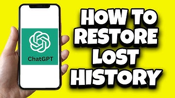 How To Restore Lost ChatGPT History (Step By Step)