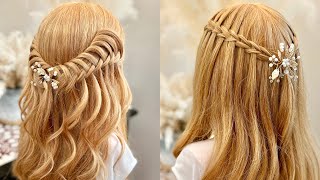 Two Cute Waterfall Braid Hairstyles | New Open Hair Hairstyles | Easy & Simple Hairstyles | Hairdo