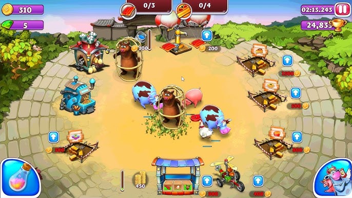 Веселая Ферма. Остров Безумного Медведя, Турнир # 13 - YouTube