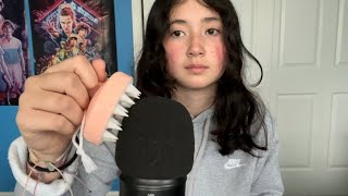 ASMR Scratching On The Mic With A Head Massager + Whisper Rambles