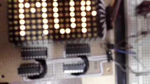 Led Matrix 8X16 scroll message PIC16F84A, 628A, 877A, Programmed in Assembler