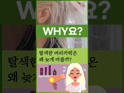 [<strong>Why요</strong>?] 탈색한 머리카락은 왜 늦게 마를까? #shorts
