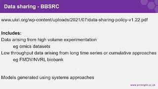 B01 Data Management 9 Data sharing