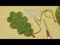 Как связать листик крючком  Вязание по схеме дубового листочка Урок 87  leaf crochet