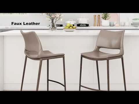 Zuo Modern Ace Counter Stool (Set of 2) Brown & Walnut