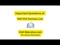 Important Questions of BBS 3rd Year Business Law with Answer PDF