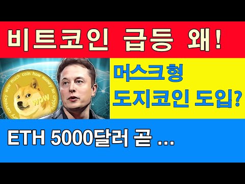 BTC 월말 5만 <strong>달러</strong> 전망 현실화/ETH 5천 <strong>달러</strong> 도달 가능/머스크, SNS플랫폼 구축 <strong>시</strong> DOGE팁 기능 지원 ?